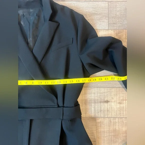 Karen Millen Tailored Black Belted Jumpsuit | Blazer Style | Elegant Workwear - Picture 7 of 10